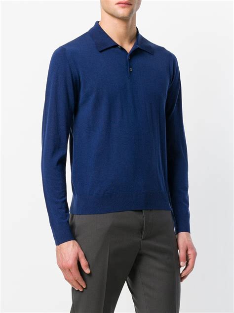 prada long sleeve polo|prada polo shirts.